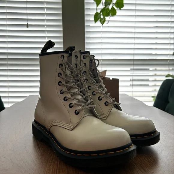 Dr. Martens White Lace Up Boots - Picture 4 of 8